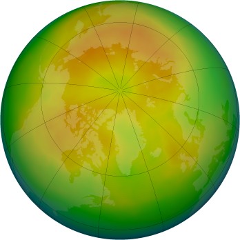 Arctic ozone map for 2008-04